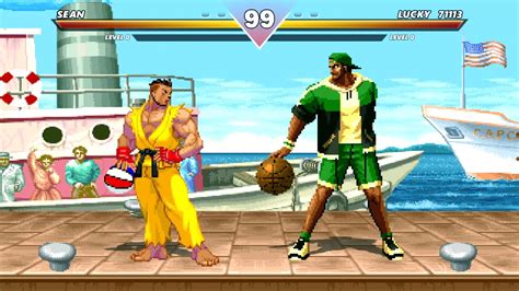 Lucky Glauber Vs Sean Matsuda Kof X Street Fighter Arcade90s Youtube