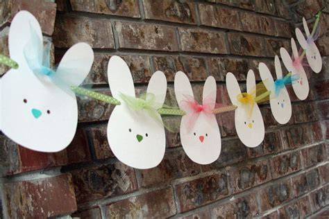 Easter Bunny Banner Easter Garland Nursery Room Decor Bunny Banner