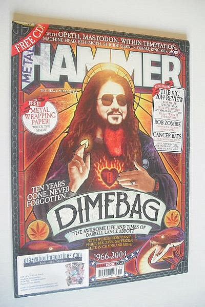 Metal Hammer Magazine Dimebag Darrell Cover January 2015