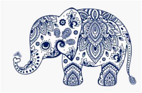 Elefantes Azul Blue Elephant Stickers Hd Png Download Kindpng