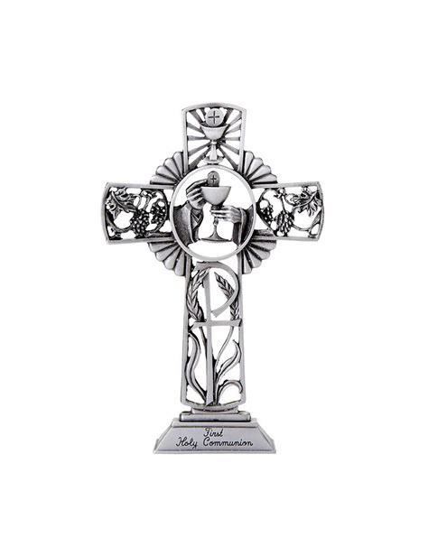 Pewter First Communion Standing Cross Irish Crossroads