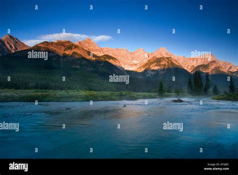 Sunrise Elk Lakes Provincial Park British Columbia Canada Stock