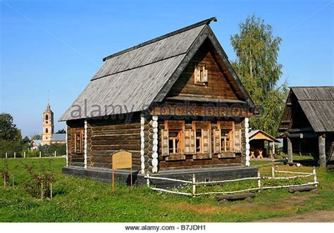 Traditional 19th Century Russian House At The Museum Of Wooden
