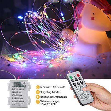 Ariceleo 1 Pack Warm White And Multi Color Battery Operated String Lights