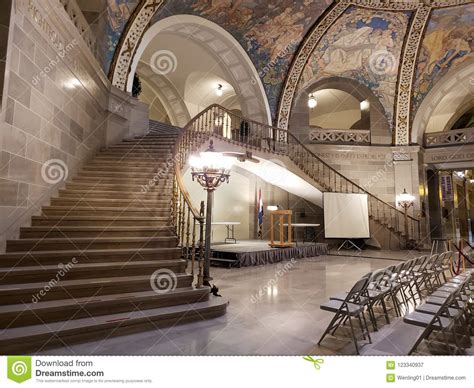Interior Of Missouri State Capitol Building First Floor Usa Editorial