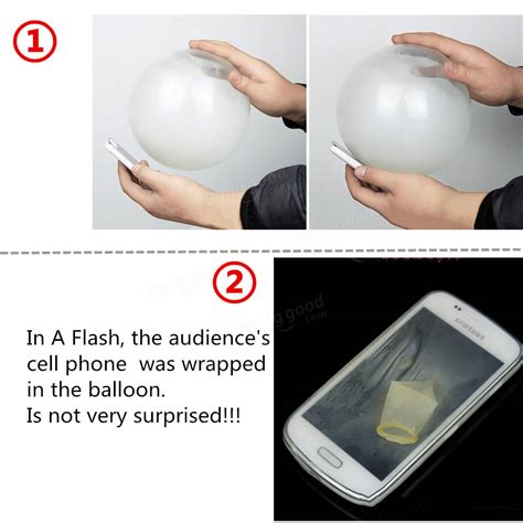 10pcs Close Up Magic Street Trick Mobile Into Balloon Penetration In A