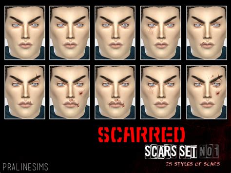 Scarred Scars Set 01 By Pralinesims At Tsr Sims 4 Updates