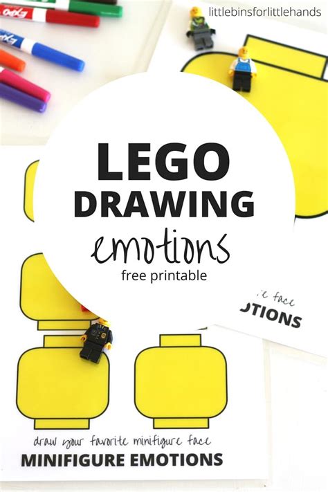 Lego Faces Template Drawing Emotions Little Bins For Little Hands