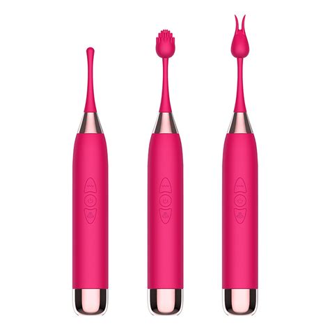 Waterproof Female Sex Toy Shop Rose Red Silicone Clitoris Nipple Climax Vibrator With Sleeves