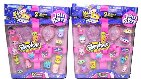 Shopkins Season 7 Join The Party 12 Packs Unboxing Toy Review With