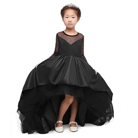 Cezom Ball Gown Flower Girl Dresses With Long Sleeves Little Girls