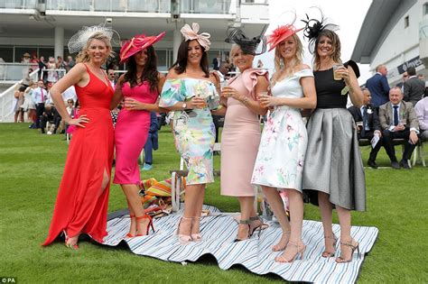 epsom derby s ladies day racegoers show off their style daily mail online