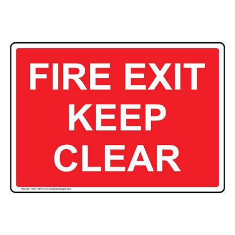 Enter Exit Fire Exit Sign Fire Exit Keep Clear