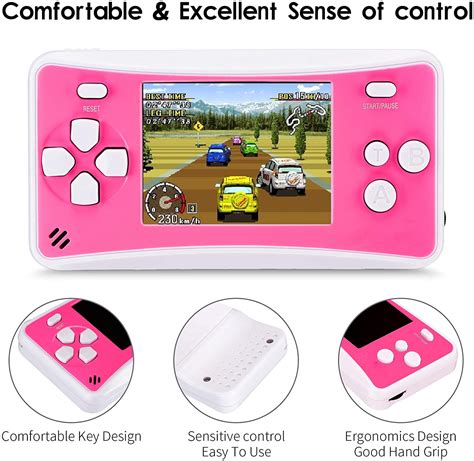 Qingshe Retro Handheld Game Console For Kidsclassic Arcade Video