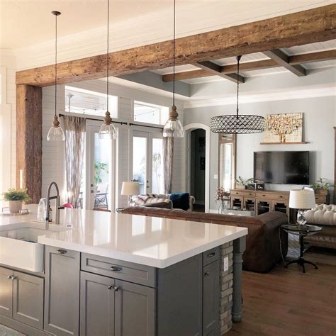 Exposed Wood Beams Made To Order Etsy Open Kitchen And Living Room