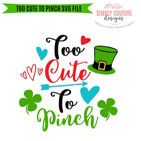 too cute to pinch svg cut file simply couture designs