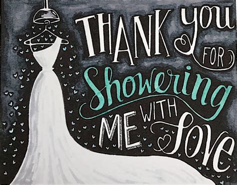 Bridal Shower Thank You Card Etsy