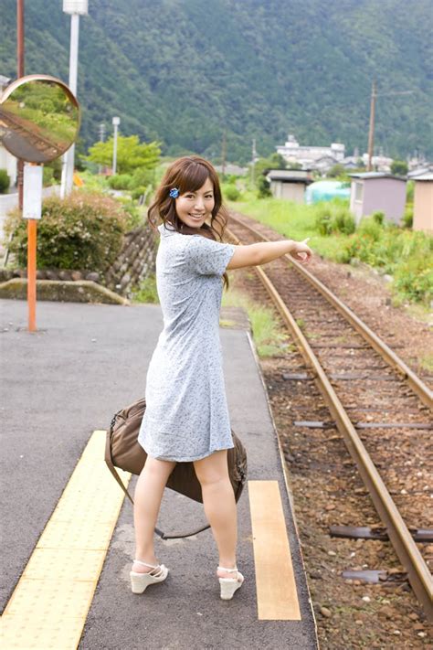 Sayaka Isoyama Waiting For Train Japanese Girls 2011