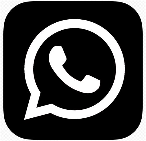 Hd Black And White Whatsapp Whats App Square Logo Icon Png Citypng