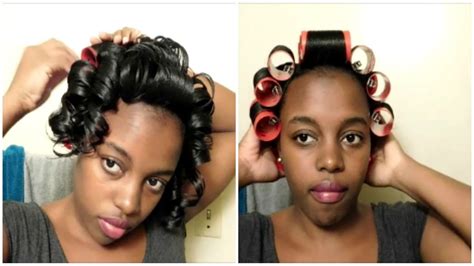 Wet Roller Set Tutorial Results Relaxed Hair Relaxed Hair Roller Set Hairstyles Roller