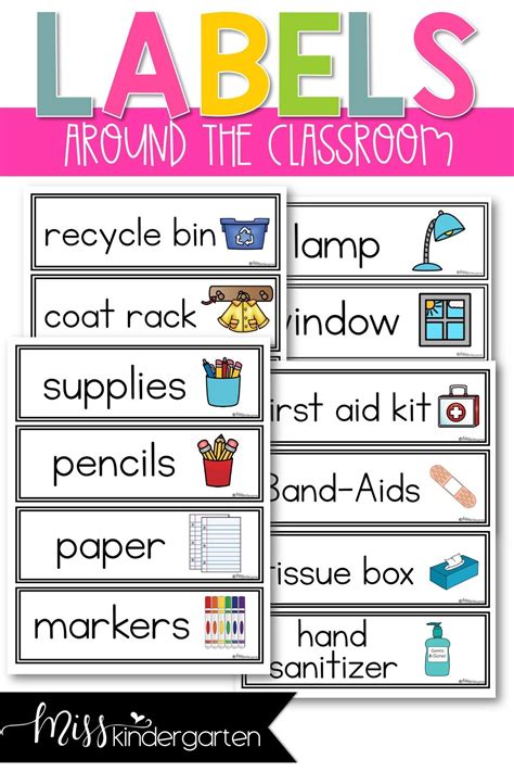 Classroom Labels With Pictures With Images Classroom Labels