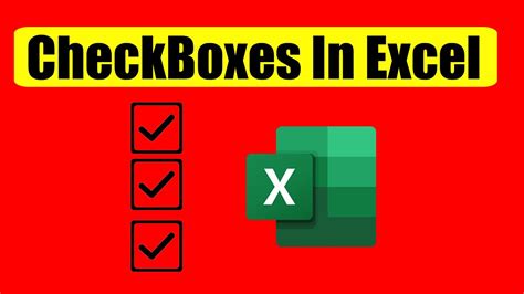 How To Create Checkboxes In Excel Youtube