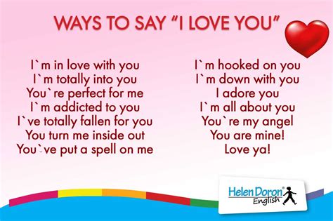 14 Frases Y Una Canción De Amor Para Decir Te Quiero En Inglés Helen