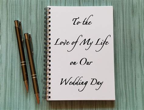 Love Diary To The Love Of My Life On Our Wedding Day 5 X 7 Etsy