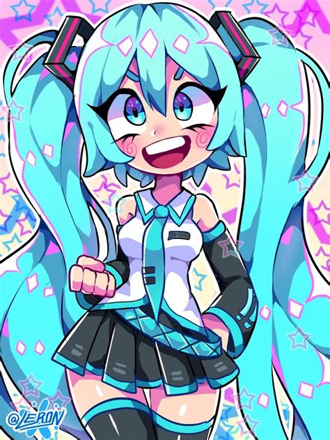 miku~ by ler0nnie anime chibi cute drawings cute art