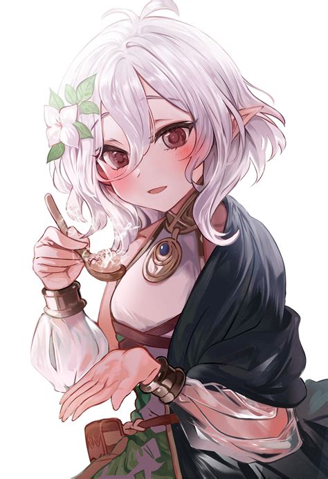 Wallpaper Cute White Hair Princess Connect Pointy Ears Kokkoro Elf