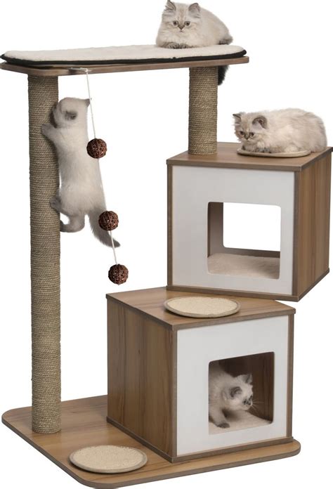 Let your kitty become royalty with their own throne! Vesper 40.8-in V-Double Cat Tree - Chewy.com | Vesper cat ...