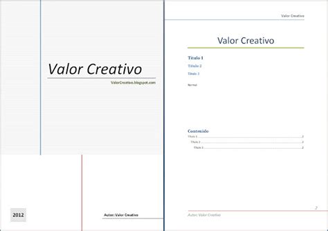 Valor Creativo Plantilla Word 2003 2007 Y 2010 Día Del Estudiante 2012