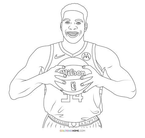 Giannis Antetokounmpo Coloring Page Coloring Home