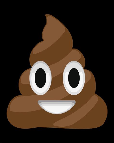 Emoji Poop Pile Of Poo Humor Cute Funny Smiley Emoticon Text Drawing By