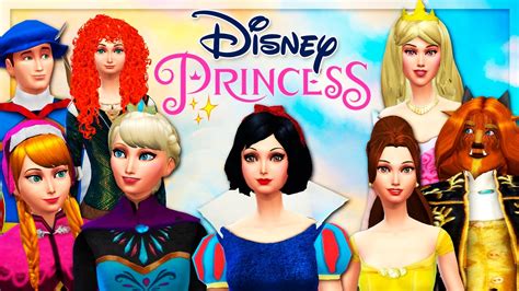 PrÍncipes Y Princesas Disney Disney Store Los Sims 4 Youtube