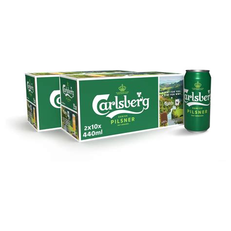 Carlsberg Danish Pilsner Lager Beer 10 X 440ml Can Bestway Wholesale