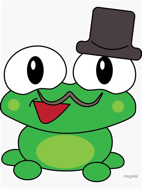 Distinguished Gentleman Frog Sticker For Sale By Mayaiai Redbubble