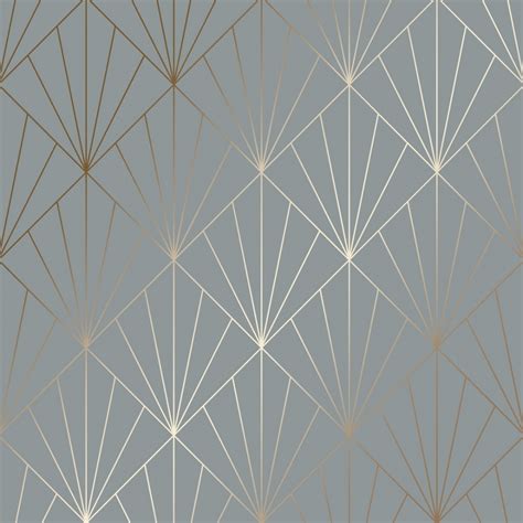 Betty Metallic Wallpaper Grey Copper Wallpaper From I