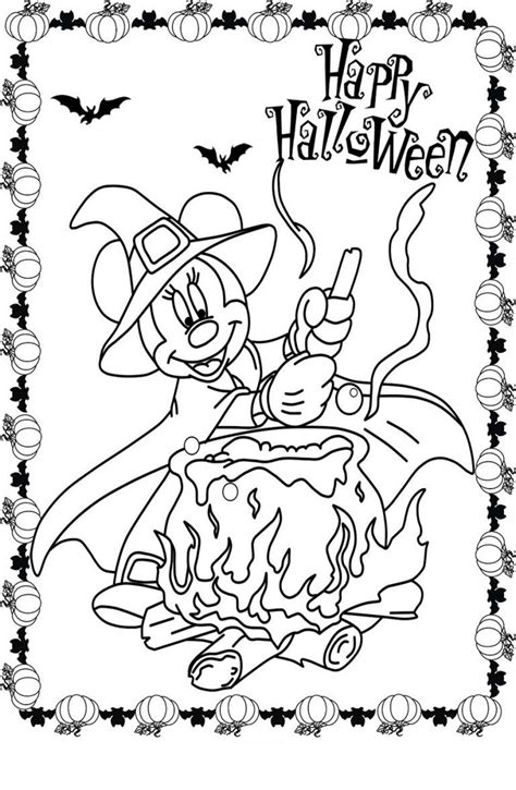 Free Mickey Mouse Halloween Coloring Pages