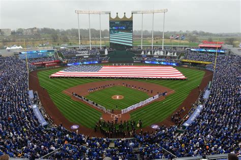 The K During The National Anthem On Opening Day 2015 Kansas City