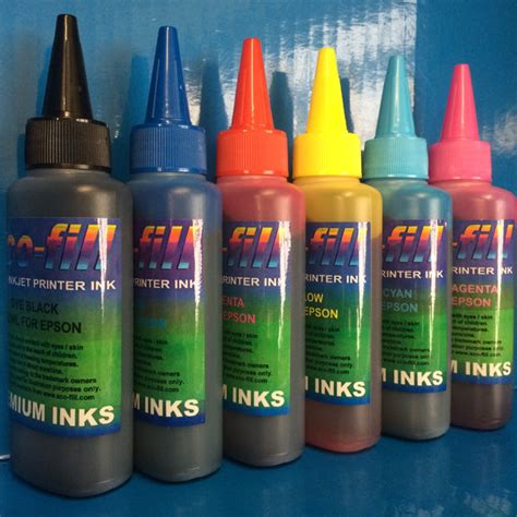 6x100ml Eco Fill Dye Refill Ink For Epson Expression Premium Stylus Ph