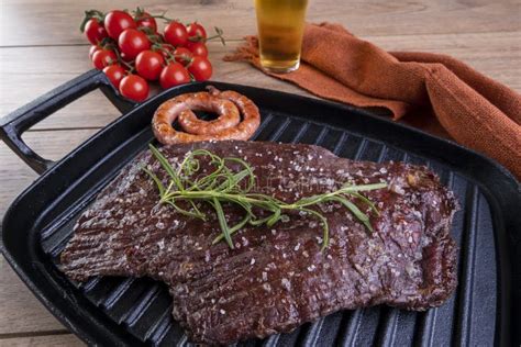 Roasted Meat On Cast Iron Plate Stock Photo Image Of Dinner Meat