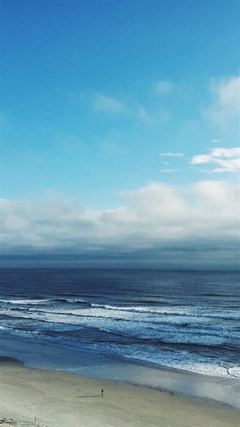 Ocean Blue Sky Cloud Nature Iphone 7 Wallpaper Iphone