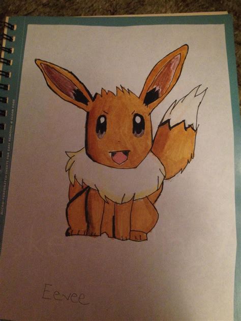 Pokemon Eevee Copic Colored Pencil Drawing By Gorillalover0 On Deviantart