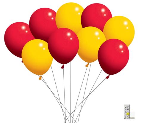 Red And Yellow Balloons Clipart Clip Art Library