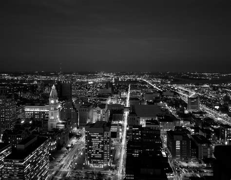 Night Lights And Cityscape In Philadelphia Pennsylvania Image Free