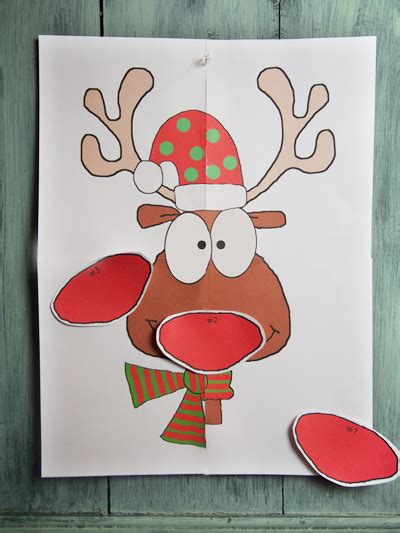 Printable Game Pin The Nose On Rudolph Parties And