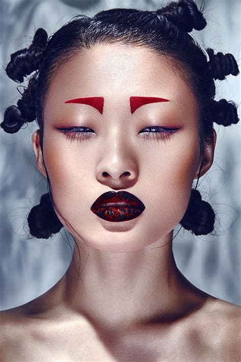 China Red On Behance Editorial Makeup Chinese Makeup Makeup Art