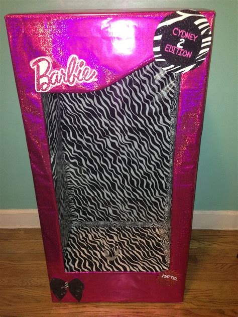 The Box Is Pink And Black With Zebra Print