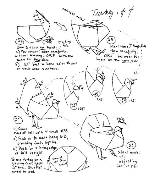 Origami Turkey Instructions Printable